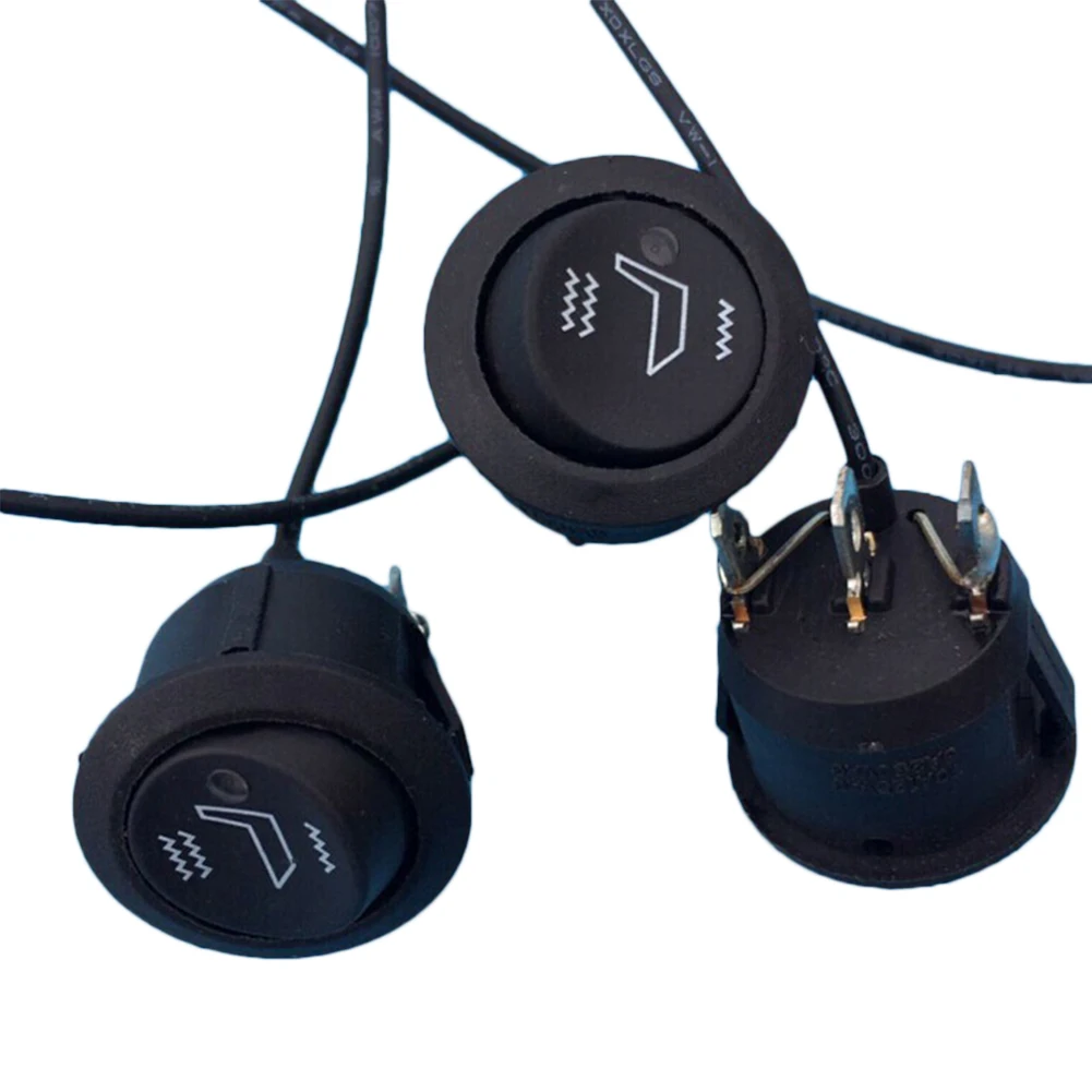 

4pcs 12V Cars Seat Heated Cushion Switch Seat Heater Pad Switch Kit with Indicator Light JA55