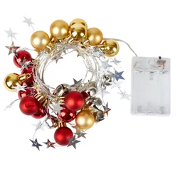 clown 20LED Pine Cones Pine Needle Christmas Tree LED Garland String Light Christmas Decoration For Home 2021 Christmas Natal