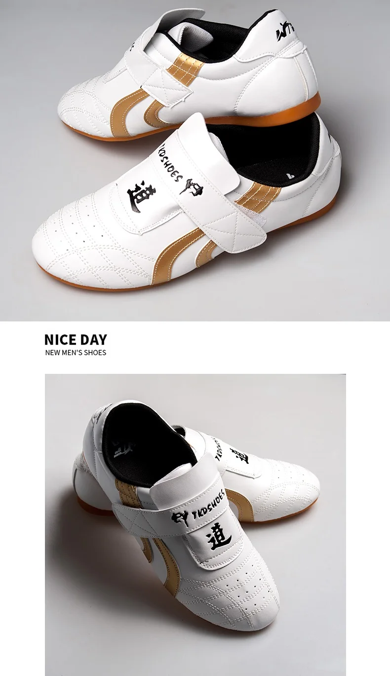 Description Picture 5 of itemTaekwondo Shoes Martial Arts Sneaker Boxing Karate Kung Fu Tai Chi Shoes Black Stripes Sneakers Lightweight