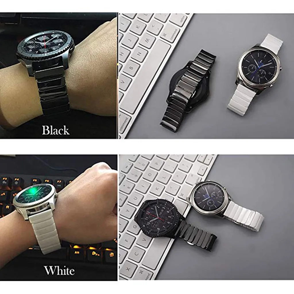 Прецизионные, керамические ремешок для умных часов подходит для AMAZFIT GTR smart watch 47 мм с пряжкой-бабочкой Quick Release наручный ремешок