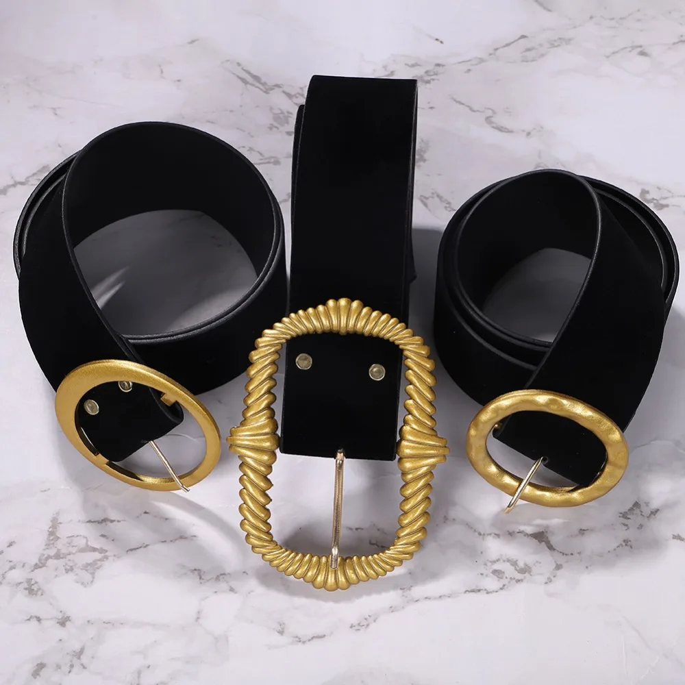 Vedawas Luxury Brand Za Pearl Belts For Women Charm Crystal Maxi Buckle Statement Belts Female Romantic Waist Party Jewelry