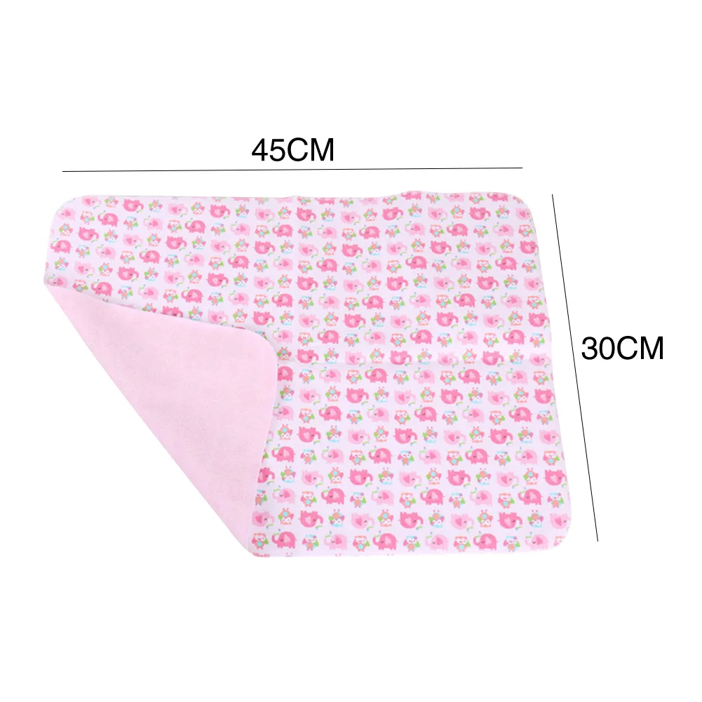 30x45cm Cartoon Printed Home Soft Reusable Baby Infant Bedding Nappy Waterproof Sheet Changing Pad Isolate Diaper Pad Urine