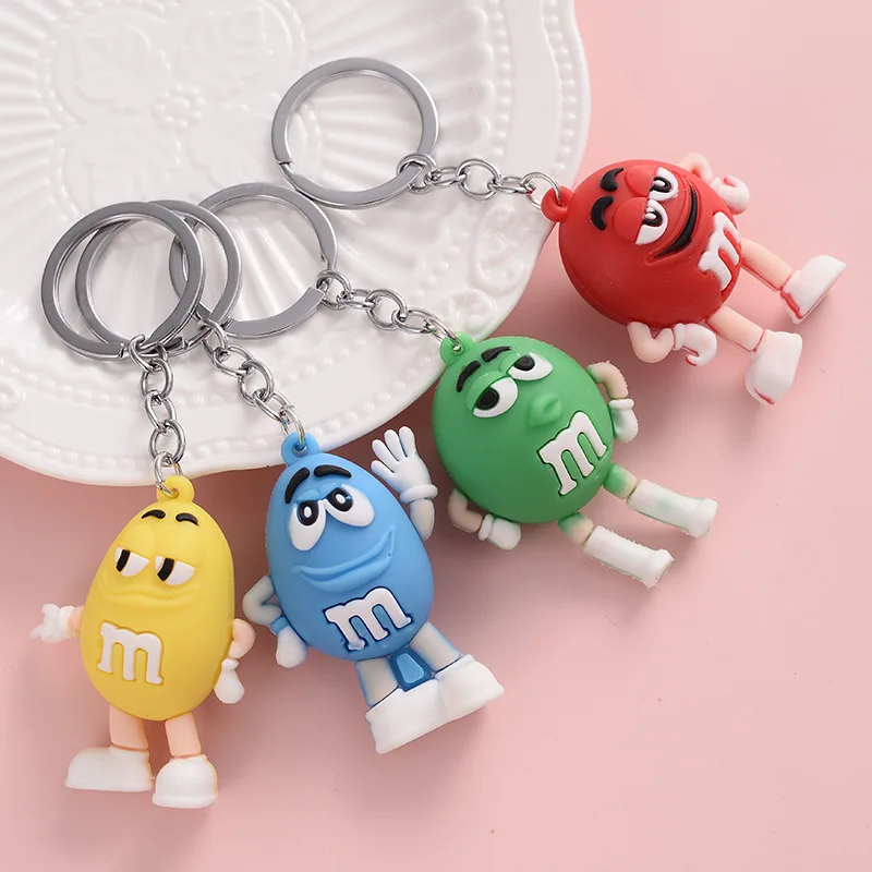 Creative Keychains Hat Bean Key Holder Cute Keychain Bean Bean