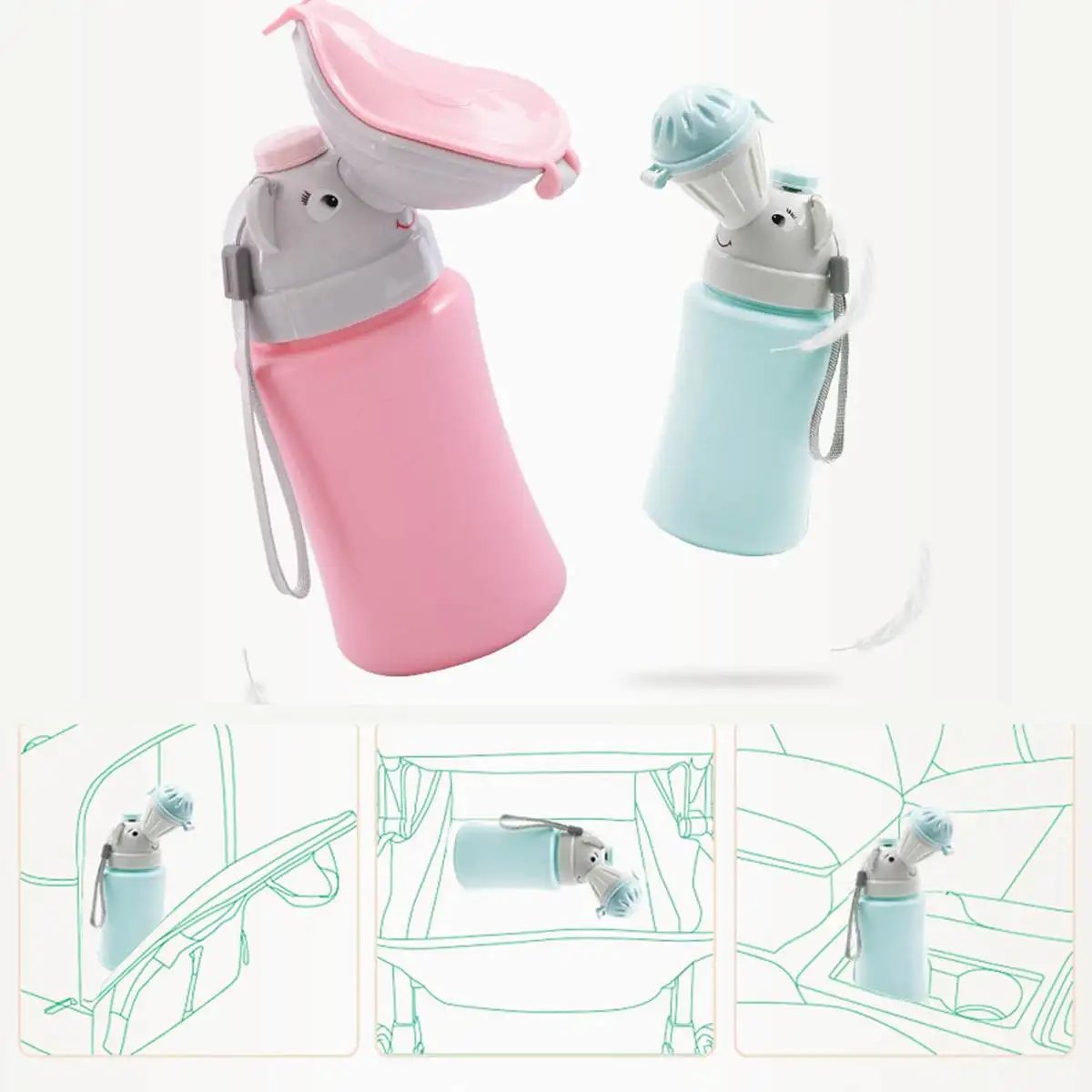 Portable Baby Pot Cute Toilet Seat Pot For Kids 3 Type Cushion Potty Training Seat Children's Potty Baby Toilet Pot Potty Toilet