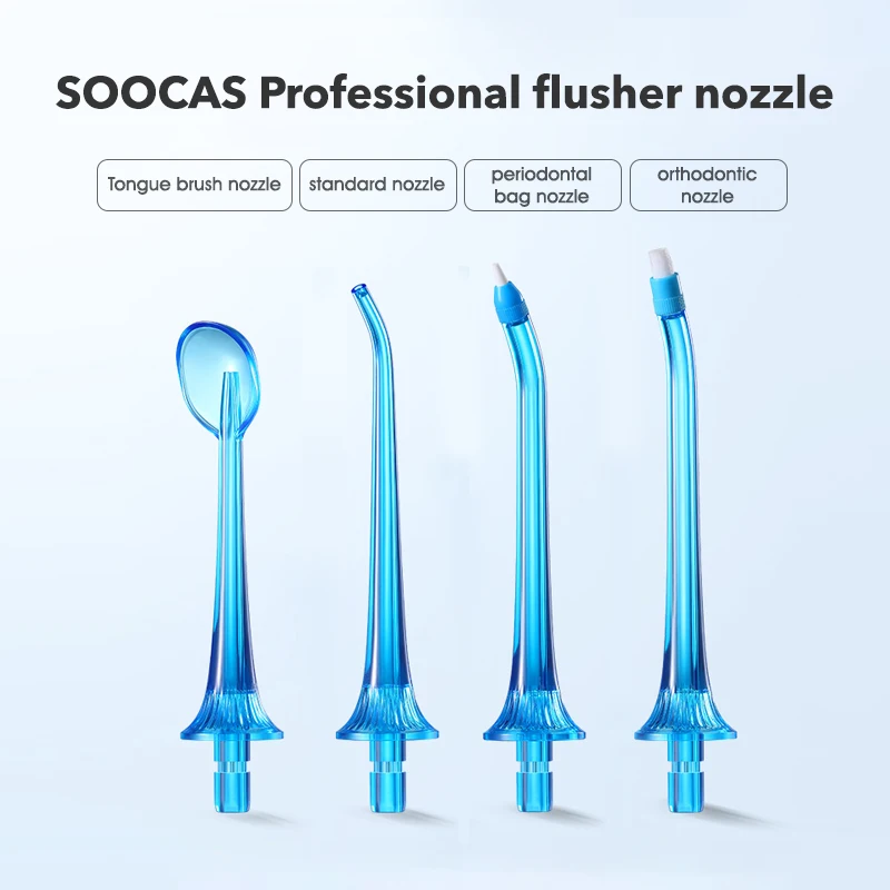 SOOCAS-boquilla de irrigador Oral W3 Pro, boquillas de hilo dental de agua, puntas originales, repuesto adicional