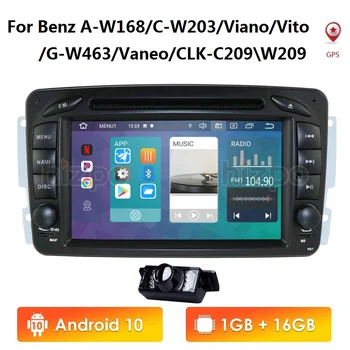 

2 Din Android 10 Car Radio DVD GPS for Mercedes Benz CLK W209 W203 W208 W463 C209 A C Viano with Mirror Link USB SWC Player