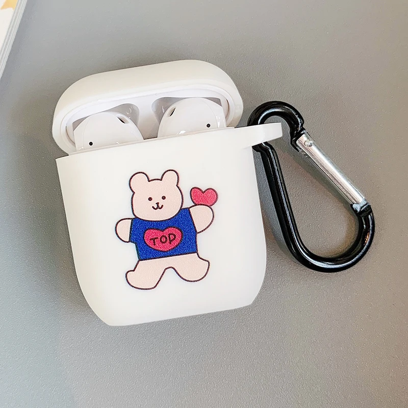 721 Мультфильм для Apple Airpods чехол силиконовые милые аксессуары для Airpods 2 Наушники коробка Беспроводная Bluetooth гарнитура защитный чехол - Цвет: 721