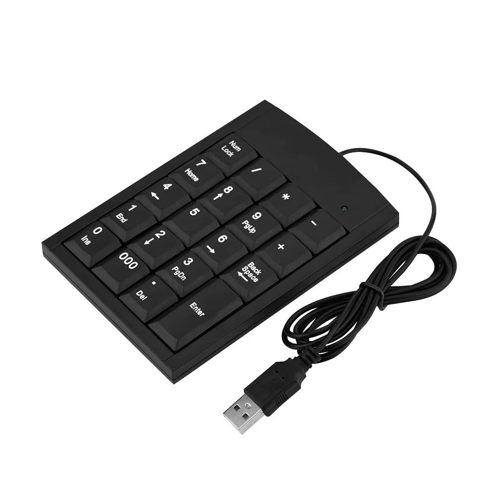 Портативная ультратонкая USB клавиатура с 19 клавишами цифровая для Windows XP 7/8/9/10