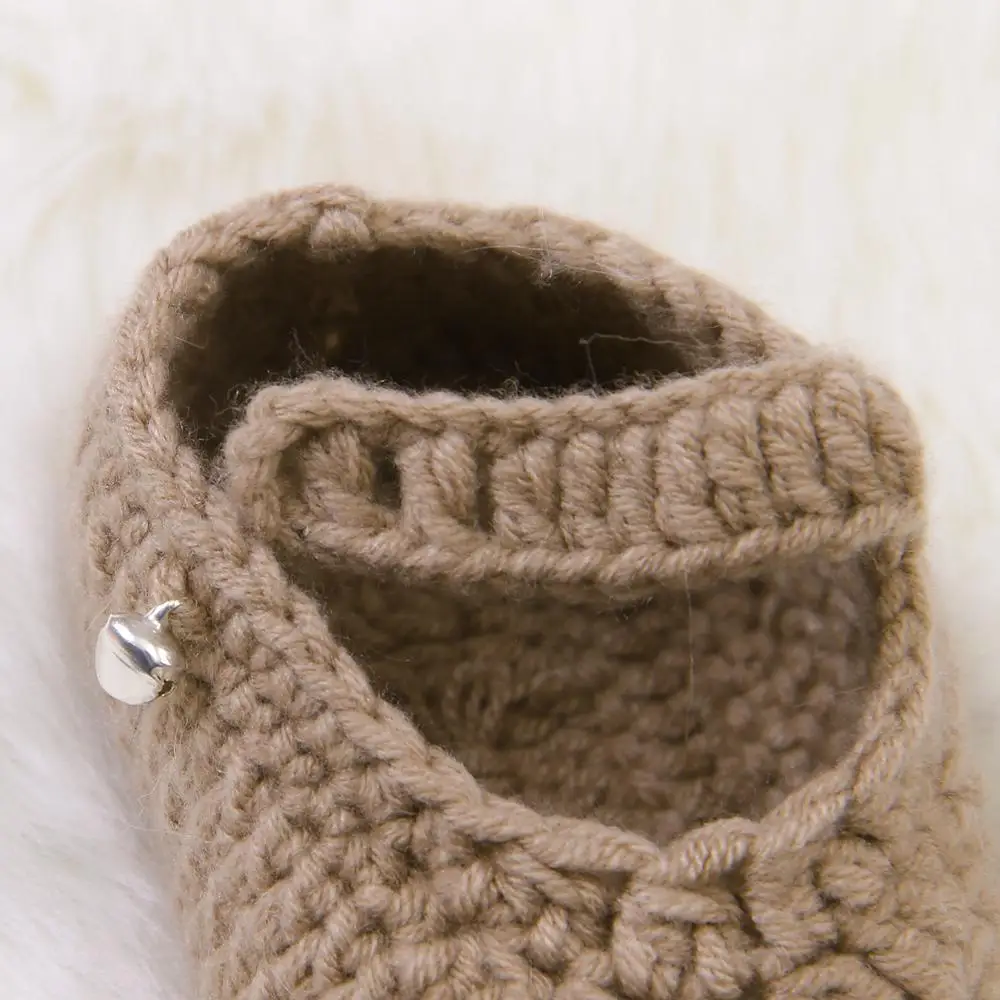 Baby Shoes Soft Sole Warm Knitted Infant Crochet First Walkers Cute Anti-slip Toddler Boys Girls Prewalker Newborn Crib Footwear