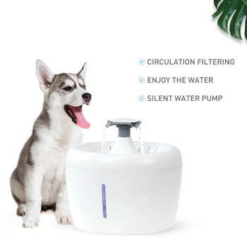 

2.5L Automatic Cat Water Fountain Cats Dogs Pets Water Dispenser Large Spring LED Silent Water Pump Cat Drinking Filter Bowl