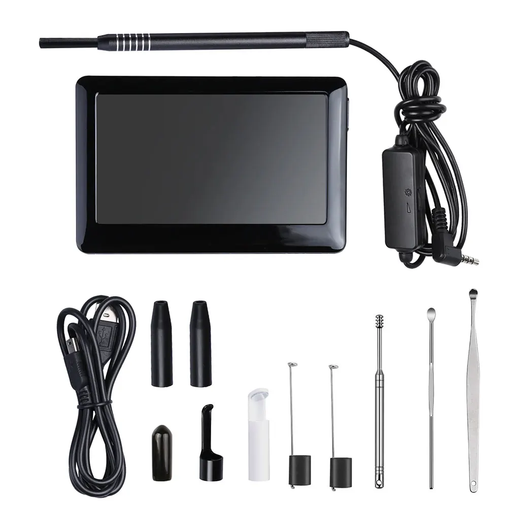 

Endoscope Ear Spoon Borescope Inspection Real-Time Video Waterproof ABS 6 LEDs Portable Practical Photos Microscope Monitoring