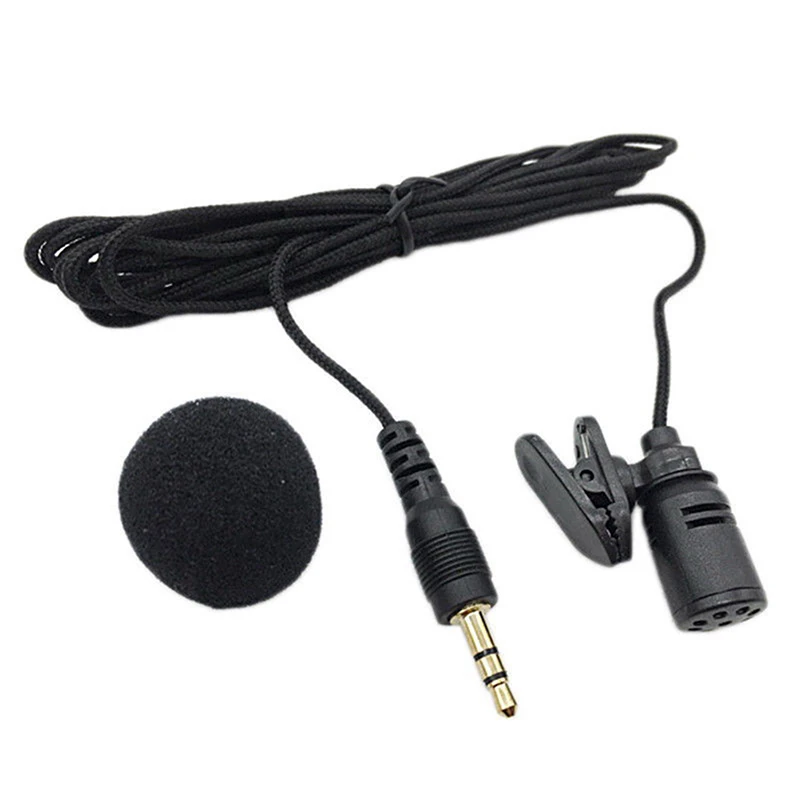 3.5mm Jack Microphone Lavalier Tie Clip-on Lapel Mikrofon Microfono Mic For Mobile Phone For Speaking Lectures Wholesale