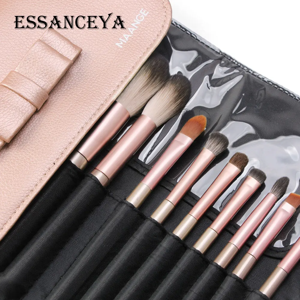 ESSANCEYA, набор профессиональных кистей для макияжа, 12 шт., кисть для пудры, растушевки, подводка для глаз, ресниц, бровей, макияж, наборы инструментов