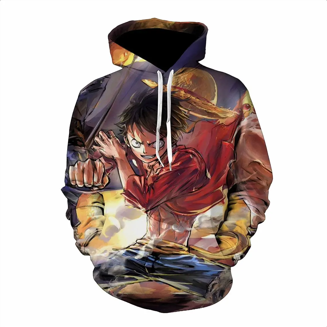 

New 2021 Cartoon One Piece 3D Printed Hoodies Men Fashion Casual Hoodie Luffy Cosplay Costume Funny Sweatshirt Streetwear Jacket