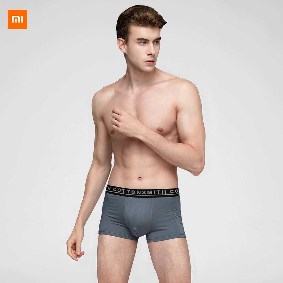 Xiaomi Mijia Youpin 3 упаковки удобные антибактериальные нижнее белье мужские хлопковые смитовые мокроты шелковистые мягкие изогнутые