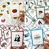 123Pcs/set Children Baby Animals Japanese Learning Word Card Pocket Flash Learning Educational Toys Word Table Game Card for Kid 6