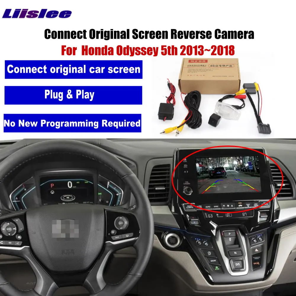 Liislee Автомобильная камера заднего вида для Honda Odyssey 5th 2013~ подключения заводской экран монитор совместимая парковочная камера