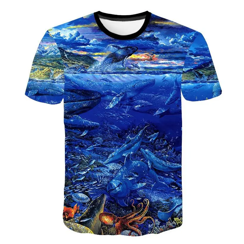 10 стилей Мужская одежда для рыбалки Новая летняя 3D футболка для рыбалки дышащая рубашка с коротким рукавом Уличная велосипедная куртка одежда для рыбалки - Цвет: 05