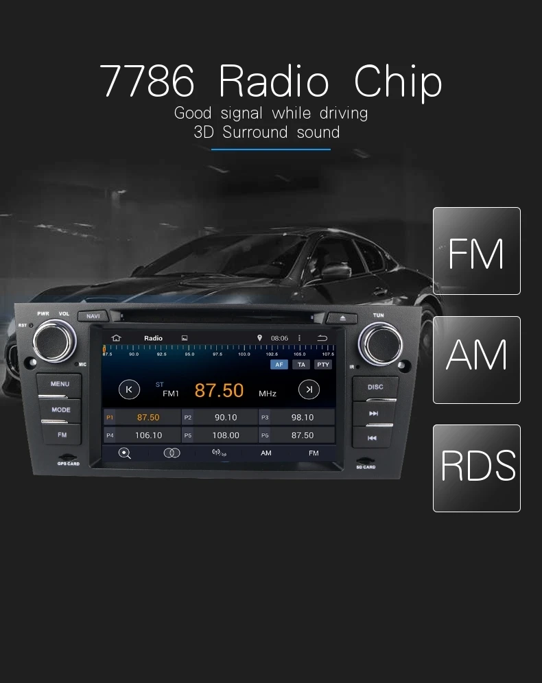 Sale android 9.0 4G Ram 64G Rom car dvd player cars multimedia player  for bmw E90/E91/E92/E93 1998-2006 FM radio gps bluetooth audio 2