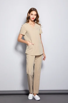 

2020 New Women Sweater Medical Scrubs ,women's Short Sleeve Scrub Uniforms Set Dental Hospital Surgical Clothes