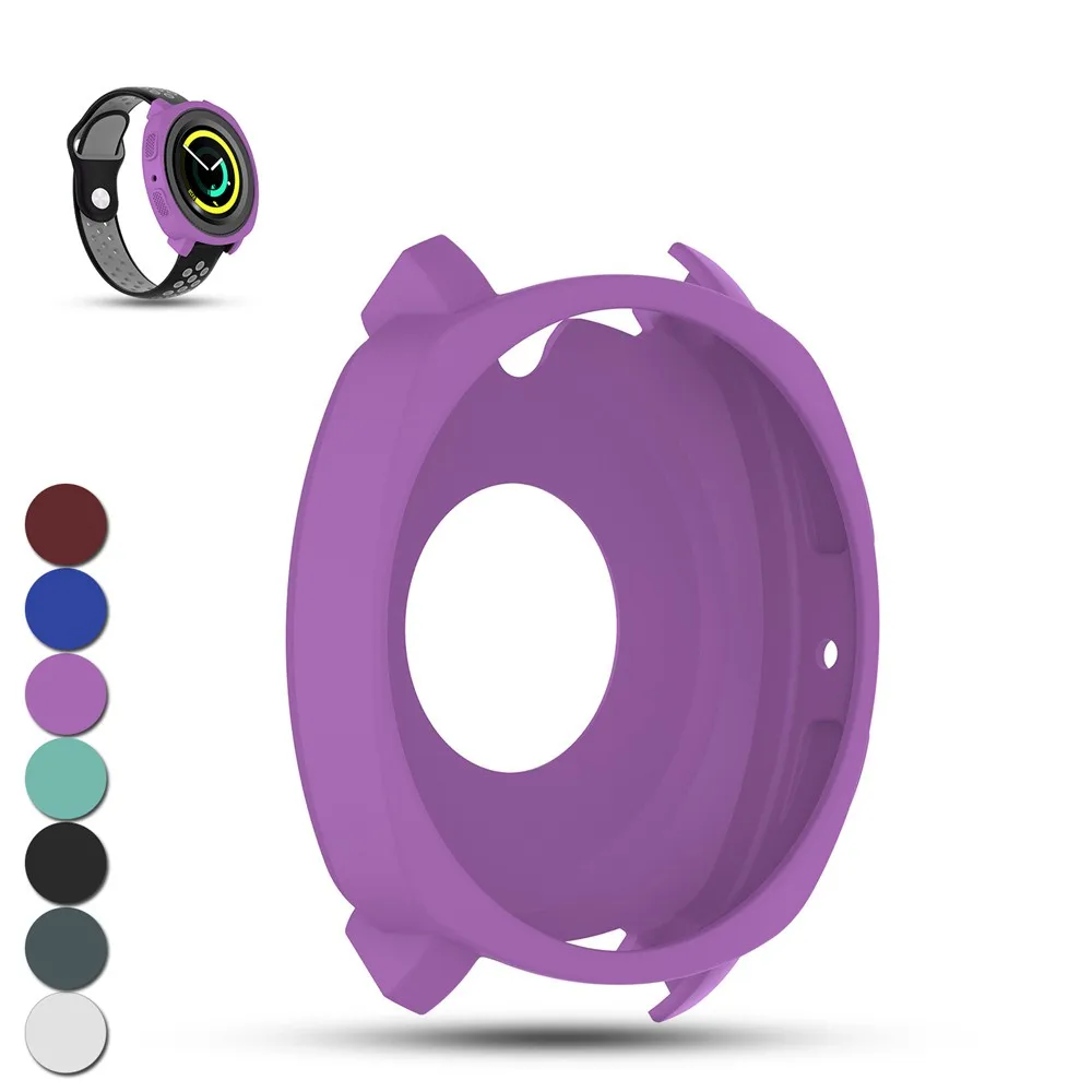 Purple Heang Мягкая силиконовая Противоударная сменная втулка, защитный чехол для samsung gear Sport SM-R600 - Цвет: Purple