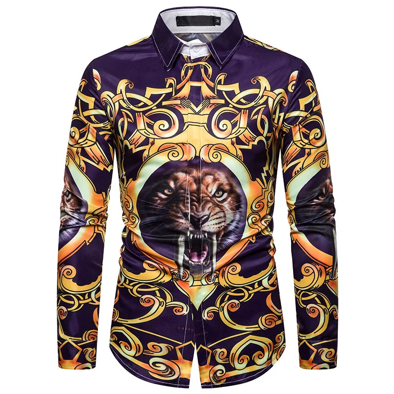 

Top men,shirt men,men's shirts,fashion casual shirts,printed shirts, men's lapel shirts, long sleeve shirt men, men's clothing,