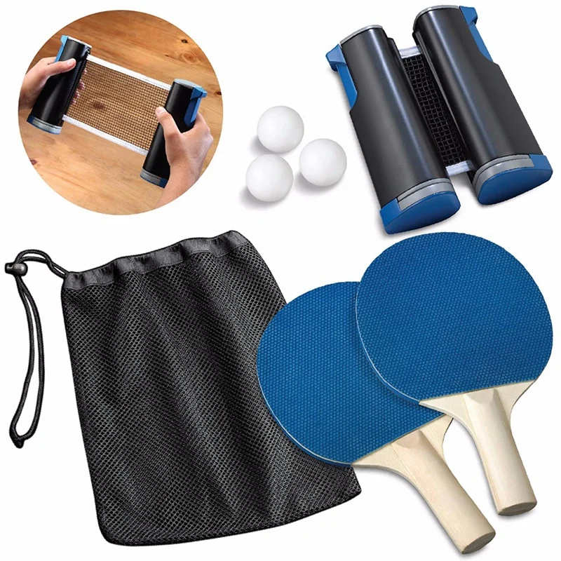 Настольный теннис спортивный тренировочный набор ракетки с сеткой для пинг-понга студенческое спортивное оборудование с 1 парой летучей