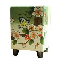 Цветочный горшок для суккулентных растений керамический ручная роспись грубого стола декоративные цветочные горшки Ресторан Кофейня домашний сад Декор