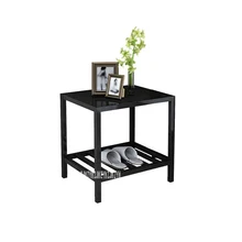 CTG323 современный простой lron прикроватный шкаф для гостиницы, тумбочка для спальни, многофункциональный ночной столик, домашний квадратный прикроватный шкафчик