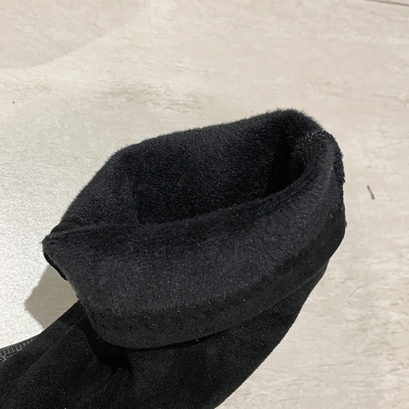 Nice Pop Soft Women Knee High Boots Autumn Round Toes Classic Black Shoes Woman Flat Heels Sexy Ladies Pretty Dress Boot