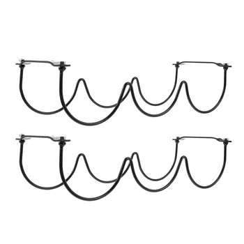 

2pcs Wrought Iron Wine Rack Wine Bottle Display Racks Wine Storage Racks (Black)