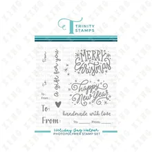 

Hot Sale New Diy Holiday Tag Helper Clear Silicone Stamps Reusable Embossing Make Scrapbooking Photo Album Crafts Decoration