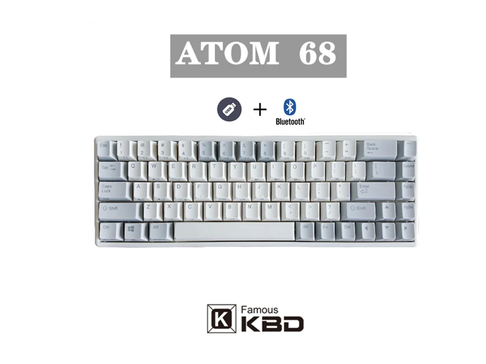 Niz клавиатура atom68 емкостный Bluetooth двойной режим полная клавиша программируемый и