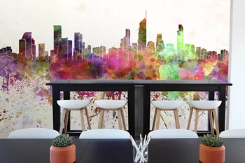 

[Self-Adhesive] 3D City 1118743 Wall Paper mural Wall Print Decal Wall Murals