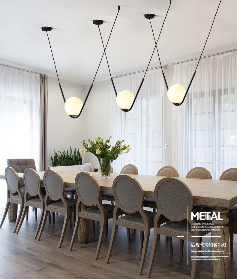 Perle Trio Anhänger lampe Goldene Schwarz Leuchte G9 LED 1/3 Licht Metall linear anhänger licht für Bar glas ball esszimmer licht – Detail 3