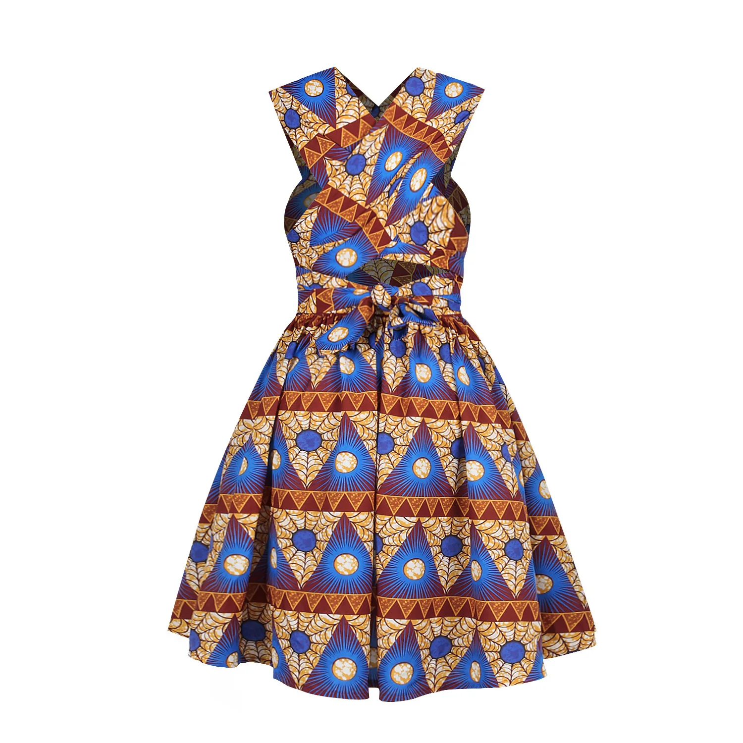 Robe africaine imprimé wax pour femme 74