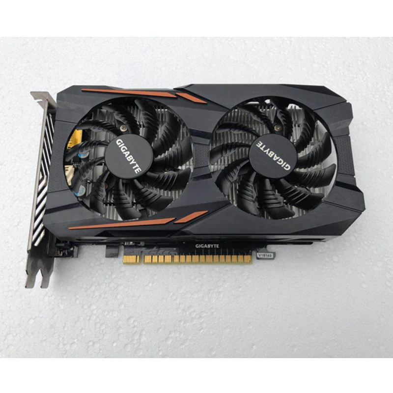 GIGABYTE GPU GTX 1050 2 Гб видеокарты 128 бит GP107-300 видеокарта для NVIDIA карта Geforce GTX1050 VGA HDMI PCI-E используется