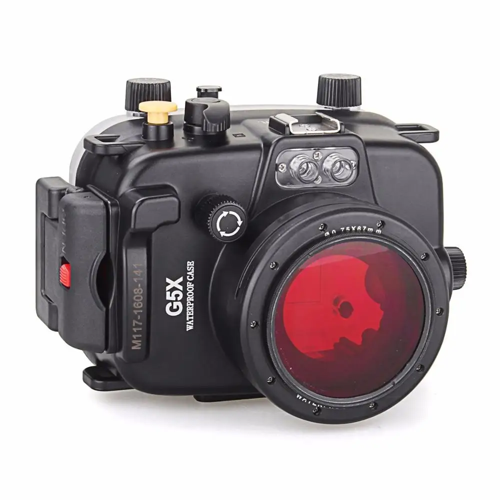Водонепроницаемый чехол для камеры Canon G5X с красным фильтром M67 67 мм 40 м |
