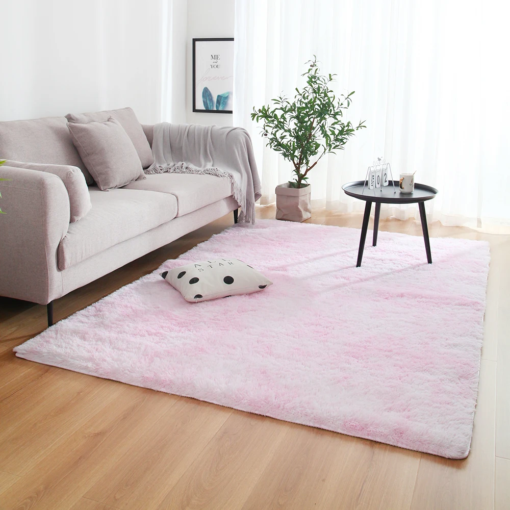 Anti-slip Floor Mats Grey Carpet Tie Dyeing Plush Soft Carpets Bedroom Water Absorption Carpet Rugs For Living Room Bedroom