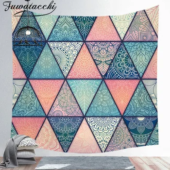 

Fuwatacchi Geometry Tapestry Mandala Wall Hanging Bedspread Throw Cover Bohemian Beach Mat Table Cloths Home Art Decor Blanket