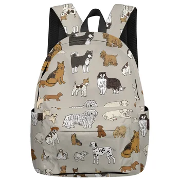

Cartoon Dog Pet Lover Backpack College Students Laptop Backpack Book Bag Casual School Bag