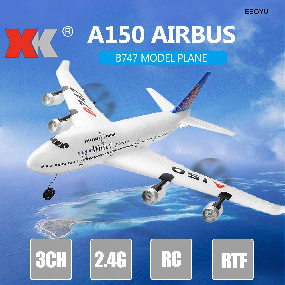 Wltoys XK A150 RC самолет Airbus B747 модель самолета RC фиксированное крыло 3CH EPP 2,4G пульт дистанционного управления Самолет RTF игрушка