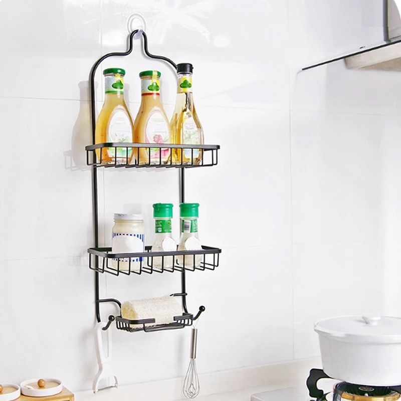 Bathroom Shelf Rack Bathroom Accessories Storage Organizer for Shampoo Soap Cosmetic Basket Holder