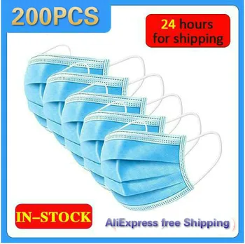 

200 pcs Disposable Masks Fast Delivery Hot Sale 3-layer Mask Disposable Masks Mouth Mask face mask