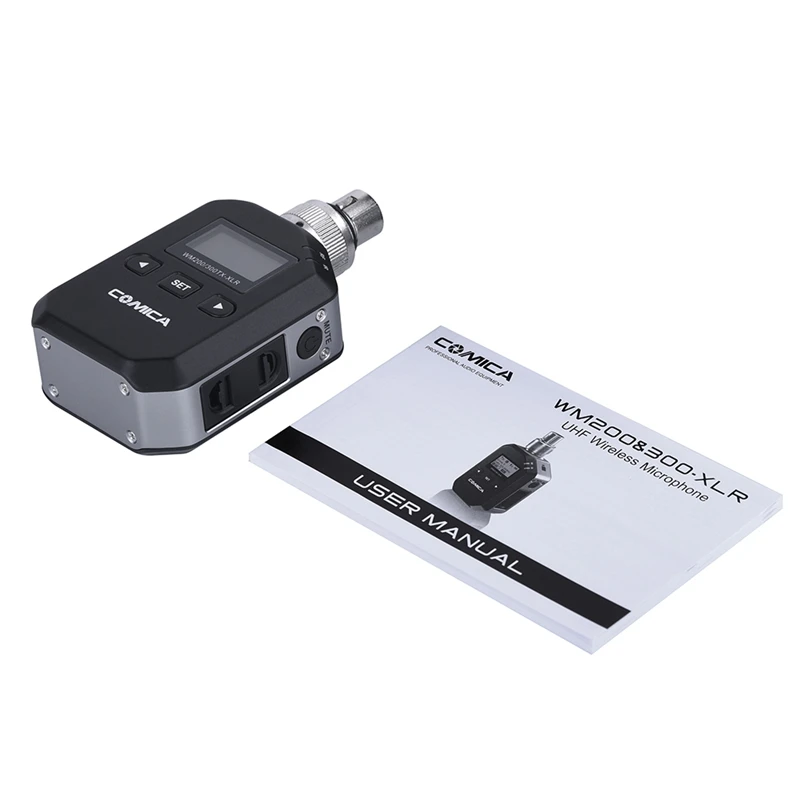 Comica Wm200/300-Xlr 96-канальный Uhf Интерфейс металлический Беспроводной микрофон передатчик XLR с лцф/автоматическое сканирование/Авто Ir ча