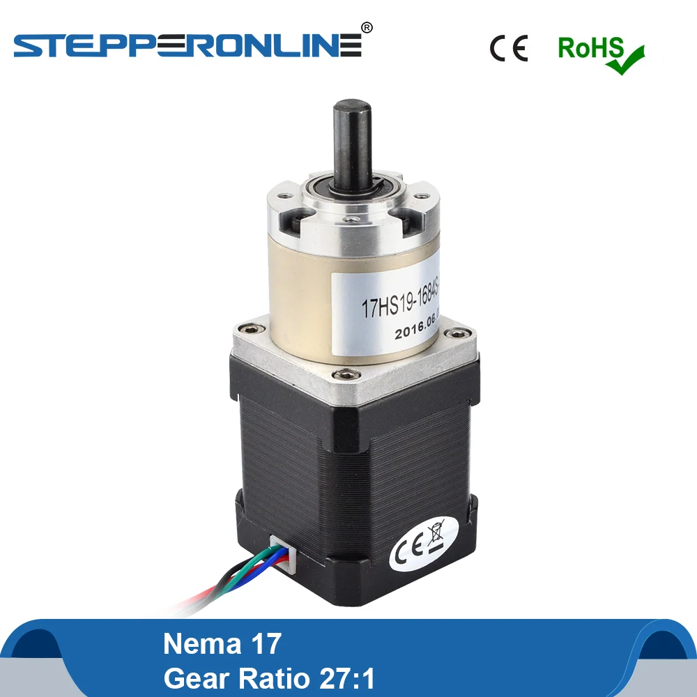 

Nema 17 Stepper Motor L=48mm w/ Gear Ratio 27:1 Planetary Gearbox 1.68A for CNC Robot/ 3D Printer