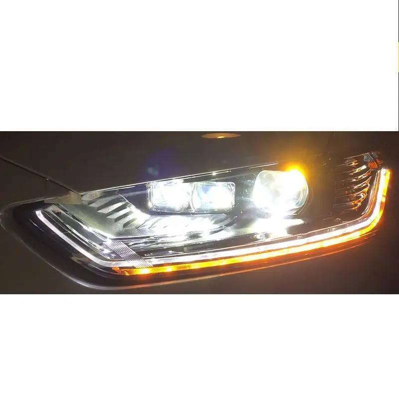 Cob Стайлинг Luces Para Авто дневные боковые поворотники сигнальные лампы ходовые светодиодные фары автомобильные огни в сборе 13 14 15 16 для Ford Mondeo