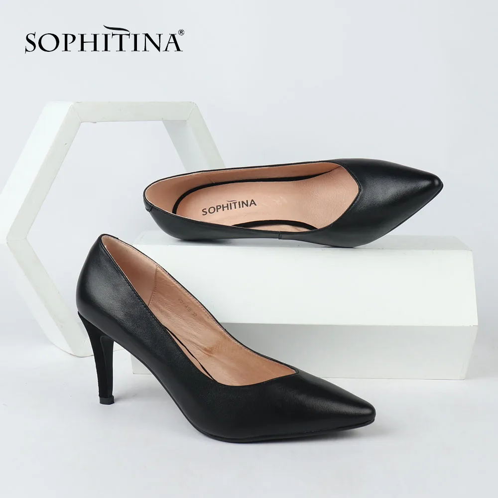 SOPHITINA/модные туфли лодочки с закрытым носком Высококачественные пикантные из