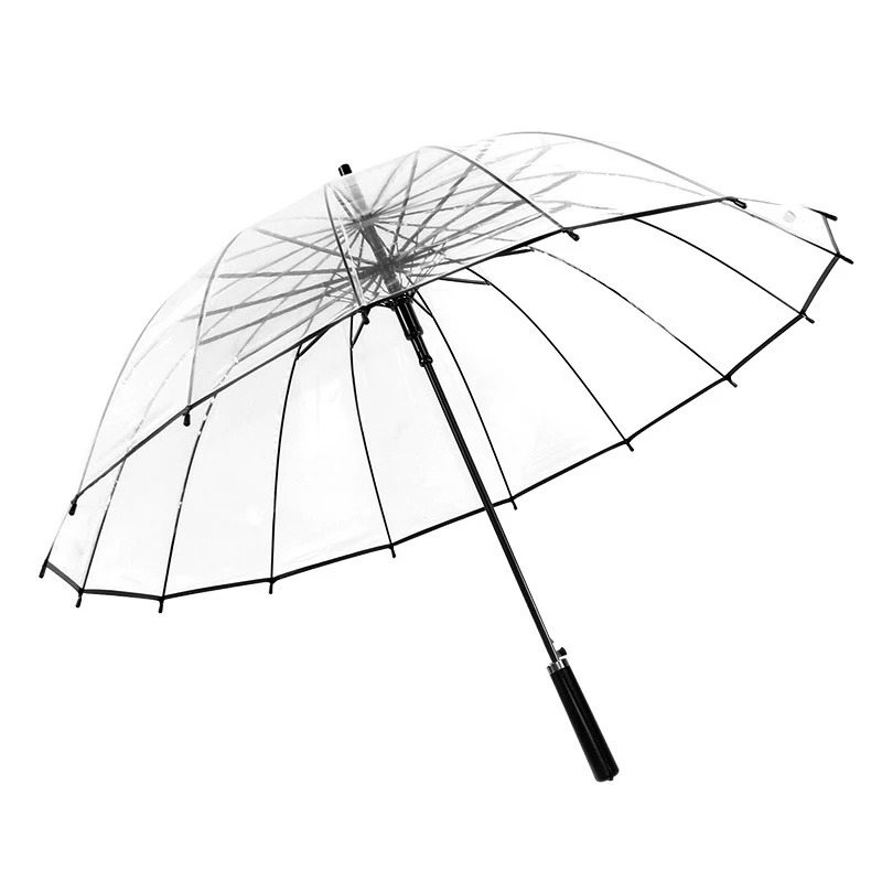 Automatic long-handled transparent umbrella, enlarged umbrella, forest Japanese student sun umbrella, female straight umbrella