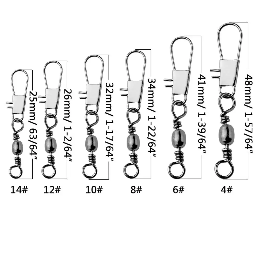 100pcs 6 Size Swivel Fishing Connector Snap Pin Rolling Fishing Lure Tackle Alloy Gear Fish Tool Accessories fishing tools,fishing accessories,fishing tool,fishing tackle,fishing line connectors,fishing swivels,fishing reels tools